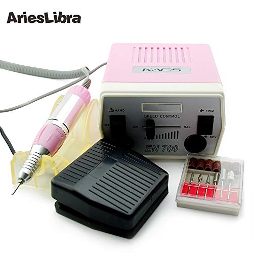 Pro 35W Pink Nail Tool 30000RPM Electric Nail art Drill Machine Manicure Drills Accessory Acrylic Nail File Drill Bits Kits - (Color: 110V US PLUG)