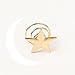 Aysekone 6 Pack Gold Alloy Spiral Star Hair Clips for Women, Bridal Wedding Hairpins Barrettes with Non-Slip Grip for Bridesmaids Party Hairstyles