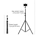 Up to 82 Inch Extendable Tripod with Mobile Phone Clip Mount, Camera Tripod, Compatible with Most Cell Phones, DSLRs, Digital Cameras and Action Cameras for Selfie and Live Video (82 in Silvery)
