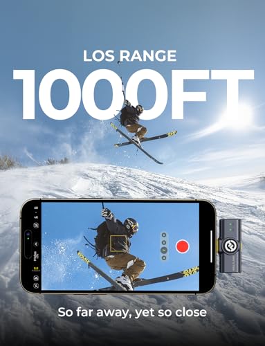 Hollyland LARK M2 Wireless Microphone System compatible with Android Smartphone, iPhone 16/15 Series, 1000ft LOS Range, Hi-Fi Audio, Noise Cancellation, 30H Duration, Mini Mic for Livestream Vlog