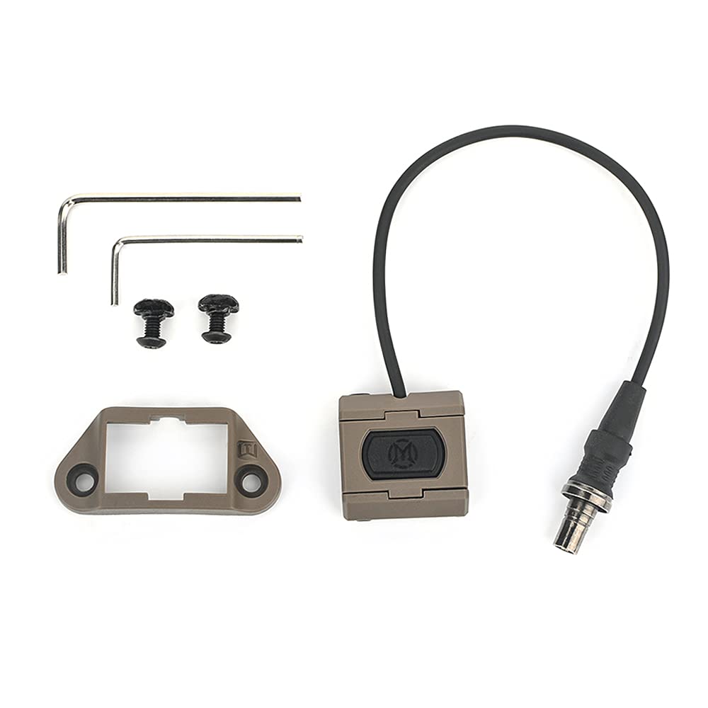 SBGJMY Tactical Flashlight Remote Pressure Switch Portable M300 M600 Scoutlight Torch Switch (Tan)