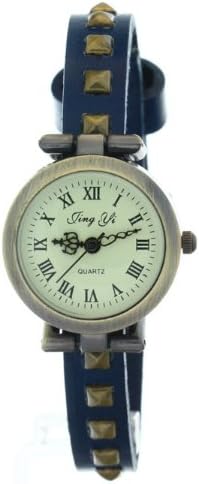 New Arrival High Quality Round Copper Case Cow Leather Blue Strap Roma Watch