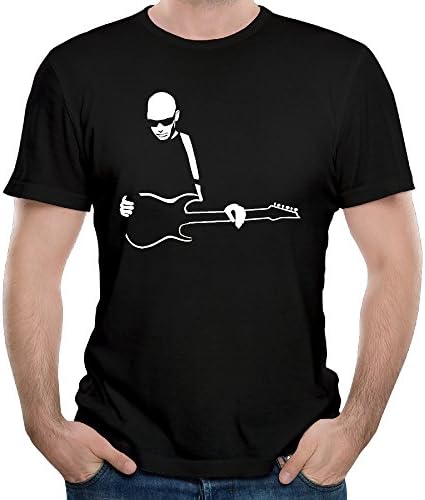 BGBF Men's American Rock Guitarist Deep JOE Satriani Italian Adult Short-Sleeved T Shirt Black