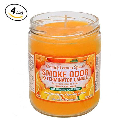 Smoke Odor Exterminator Candle Orange Lemon Splash 13 oz. Pack of 4