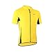 ARSUXEO Men's Slim Fit Cycling Jersey Short Sleeves Bike Bicycle MTB Shirt Yellow Size Large