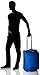 Delsey Luggage Chatillon 21 Inch Carry-On Expandable 2 Wheel Trolley, Blue