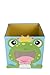 Cute Smiling Frog Collapsible Toy Storage Organizer by Clever Creations | Toy Box Folding Storage Cube for Kids Bedroom | Perfect Size Storage Cube for Books, Kids Toys, Baby Toys, Baby Clothes