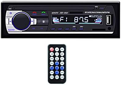 Vosarea Universal 12V Bluetooth Car Stereo Audio Receiver Decoder Music Player Car FM Radio Aux Input USB SD MP3 Player LCD Display Hands Free Call with Remote Control
