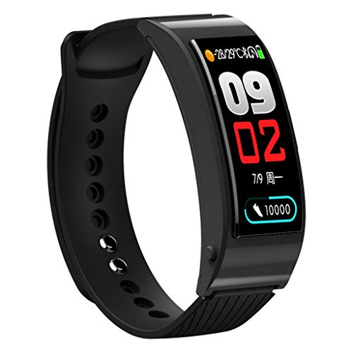 JDgoods 3 in 1 Bluetooth Headset Smart Bracelet, Fitness Tracker Smart Watch Waterproof Fitness Watches with Blood Pressure Heart Rate Calorie Monitor Pedometer for Women Men Android iOS (Black)