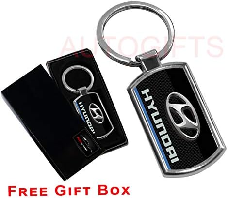 Cargifts HYUNDAI KEYRING KEY CHAIN RING FOB CHROME METAL NEW