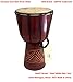 Djembe Drum - Solid Wood Carved & Painted African Percussion Bongo Drum, SIZE 9