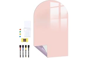 Emiif Magnetic Chalkboard Wall Decal for, 15.7 x 39.4 Inches, PET Material with Chalk & Rag, Educational Playroom Decor, Whit