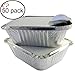 Tiger Chef Aluminum Pans with Lids - Foil Pans - Disposable to Go Containers for Take Out, Storing and Freezing - Oblong 1 LB 5.56
