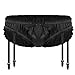 MSemis Men Satin Bikini Underwear Sissy Pouch Panties Maid Briefs Crossdress Lingerie with Garters Black Medium (Waist 31.5.0
