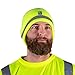 Armorbilt Safety Beanie – Reflective High Visibility Yellow/Orange - Cold Weather Knit Hat – Perfect for Construction and Outdoor Safety situations, Running, Biking, Workwear Clothing (Yellow)