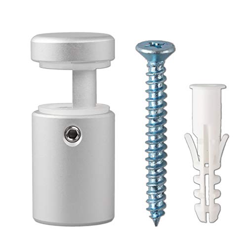 Side Clamp Standoffs 3/4" x 1" Satin Aluminum, Edge Grip Standoffs for