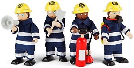 wooden fireman figures