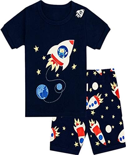 Boys Pajamas Summer Short Clothes Set 100% Cotton Kids Pjs Sleepwear 1-12 Years