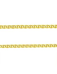 Cadena de oro amarillo italiano de 14 quilates, 0.059 in, con cierre de mosquetón, incluye regalo