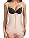 SHAPERX Body Shaper Open Bust Girdle Fajas Bodysuit Zipper Closure Firm Control Lace Panty Shapewear, SZ20171-Beige-M