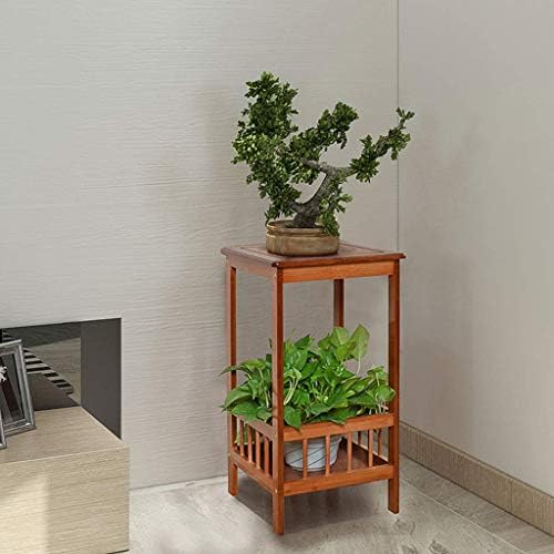 多機能収納ラック 車 バイク 庭の植物スタンド チャン ミン1811 B0l6qy3t 屋外 室内 ビューティー フラワースタンド 庭の 植物スタンド フラワースタンド2段竹フロアスタンド植物スタンドフラワーポットラック屋内ディスプレイ棚ホーム装飾 植物スタンド