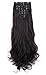 Grade 7A 160g 23-24 Inch Real Thick Double Weft Clip In Hair Extensions