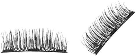 HKFV 2018 Newest Unique Charming Eyeslashes False Eyeslashes Creative Double 3D Magnetic False Eyelashes Popular Fashion Makeup Style Natural Eye Lashes Extension (A)