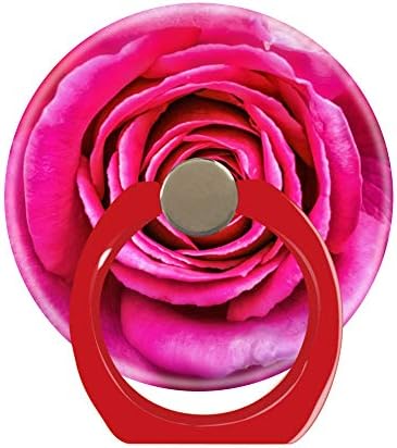 Cell Phone Ring Holder Cellphone Finger Stand 360 Degree Rotation Work for Smartphone -hot Pink Rose