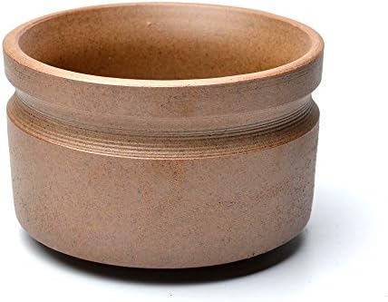 COOLSKY 4.5 Inch Round Ceramic Succulent Bowl Planter Bonsai Pot Classical Home and Garden Rough Pottery Flower Pots with Drainage Hole (with A Garden Tool Kit)