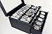 Caddy Bay Collection Black Classic Watch Case Display Box With Clear Glass Top Holds 20 Watches