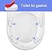 Onwon 4 Pieces Toilet Seat Bumpers with Strong Adhesive - Provide a Great Buffering and Protect your Toilet Seat Well - Universal Replacement Seat Bumper Kit