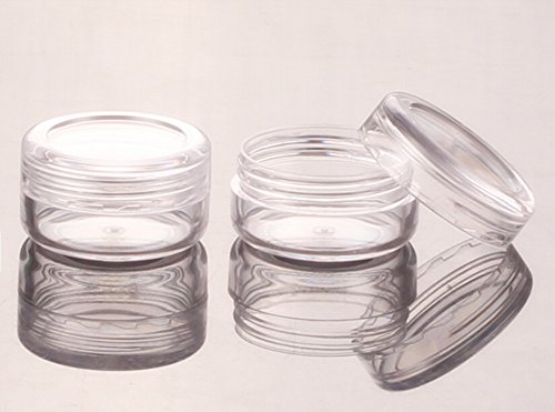 High Quality New Empty Clear Plastic Cosmetic Containers 5 Gram Size Pot Jars Eyshadow Container Lot (10PCS)