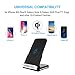 Wireless Charger, Hizek 2 Coils Qi Fast Charger Charging Station 2A Tilt Cellphone Holder for All QI-Enabled Devices, iPhoneX, iPhone8/8plus/Galaxy Note8/S8/ S8 Plus/S7/S7Edge/S6Edge Plus(Black)