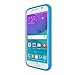 Incipio Stowaway Credit Card Hard Shell Case with Silicone Core for Samsung Galaxy S6 - Retail Packaging - Charcoal/Neon Blue