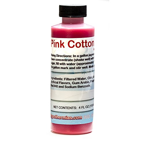 Pink Cotton Candy Shaved Ice and Snow Cone Flavor Concentrate 4 Fl Ounce Size