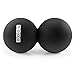 YOGU Peanut Double Ball or Set of 2 Firm Massage Lacrosse Balls for Myofascial Release, Trigger Point Therapy, Muscle Knots, and Yoga Therapy Massage Ball (1 Double Ball - Black)