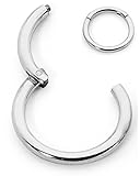 18G Hinged Seamless Segment Clicker Ring Septum Nose Lip Body Piercing 316L Surgical Stainless Steel