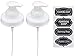 Jarmazing Products Mason Jar Foaming Soap Dispenser Lids - Includes Waterproof Stickers! - White - 2 Pack
