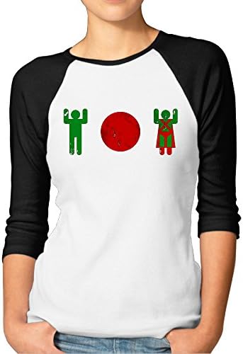 Printed Women's Minimal Martian Manhunter Joe Certa Top 3/4 Sleeve Raglan Tee Shirts