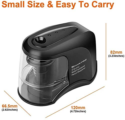 SMARTRO Electric Pencil Sharpener Best Heavy Duty Helical Steel Blade for Artists Kids Adults Colored Pencils