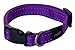 Rogz Utility Medium 5/8-Inch Reflective Snake Dog Collar, Purple