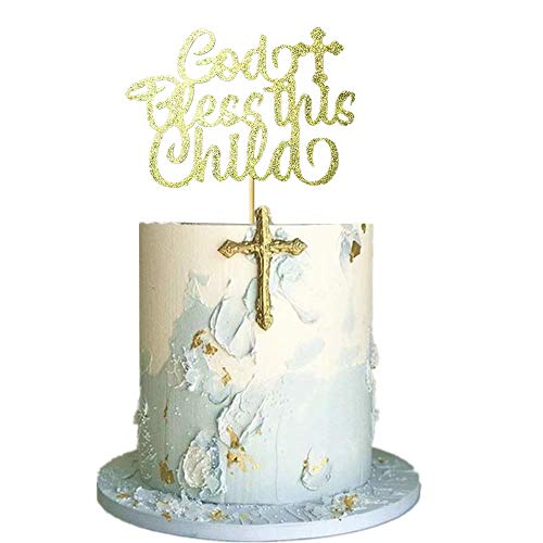 1 JeVenis+Glittery+Baptism+Decorations+Birthday