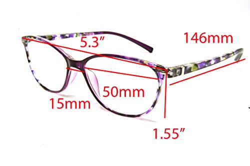 ColorViper Basic everyday Designer Reader (oval purple transparent frame, 1.00)
