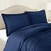 Nestl Navy Blue Duvet Cover King Size - Soft Double Brushed King Duvet Cover Set, 3 Piece, with Button Closure, 1 Duvet Cover 104x90 inches and 2 Pillow Shams