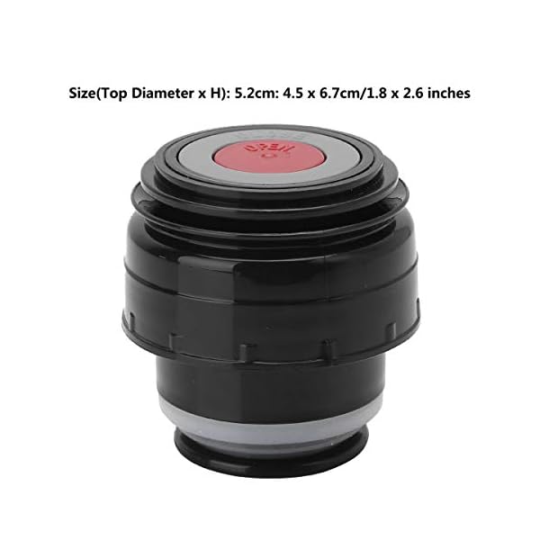 iiniim Thermosflasche Deckel Isolierflasche Deckel Thermoskanne Trinkflasche Abdeckung Verschluss Tragbare Universal Travel Mug ZubehÃ¶r Schwarz&Rot A Durchmesser 5,2cm – Bild 7