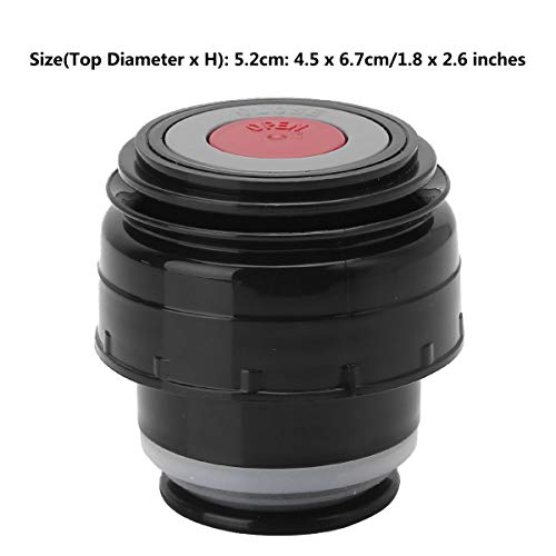 iiniim Thermosflasche Deckel Isolierflasche Deckel Thermoskanne Trinkflasche Abdeckung Verschluss Tragbare Universal Travel Mug Zubehör Schwarz&Rot A Durchmesser 5,2cm – Bild 7