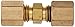 Anderson Metals 50062 Brass Compression Tube Fitting, Union, 1/8
