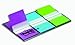 Post-it Flags, 60/On-The-Go Dispenser, 1 Dispenser/Pack, 1 in Wide, Purple, Blue, Green (680-PBG)
