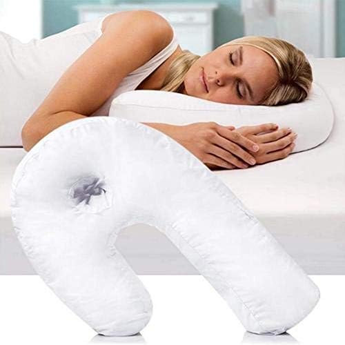 Nifera Supporting Travel Pillow U-Shape Headrest Side Sleeper Pillow Ergonomic Cushion Relieve Snoring Correct Spine, Side Sleeper Headrest for Ears Neck Pain Shoulder Discomfort White