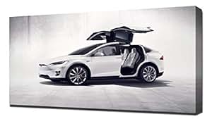 Amazoncom Lilarama Usa 2017 Tesla Model X V6 Canvas Art